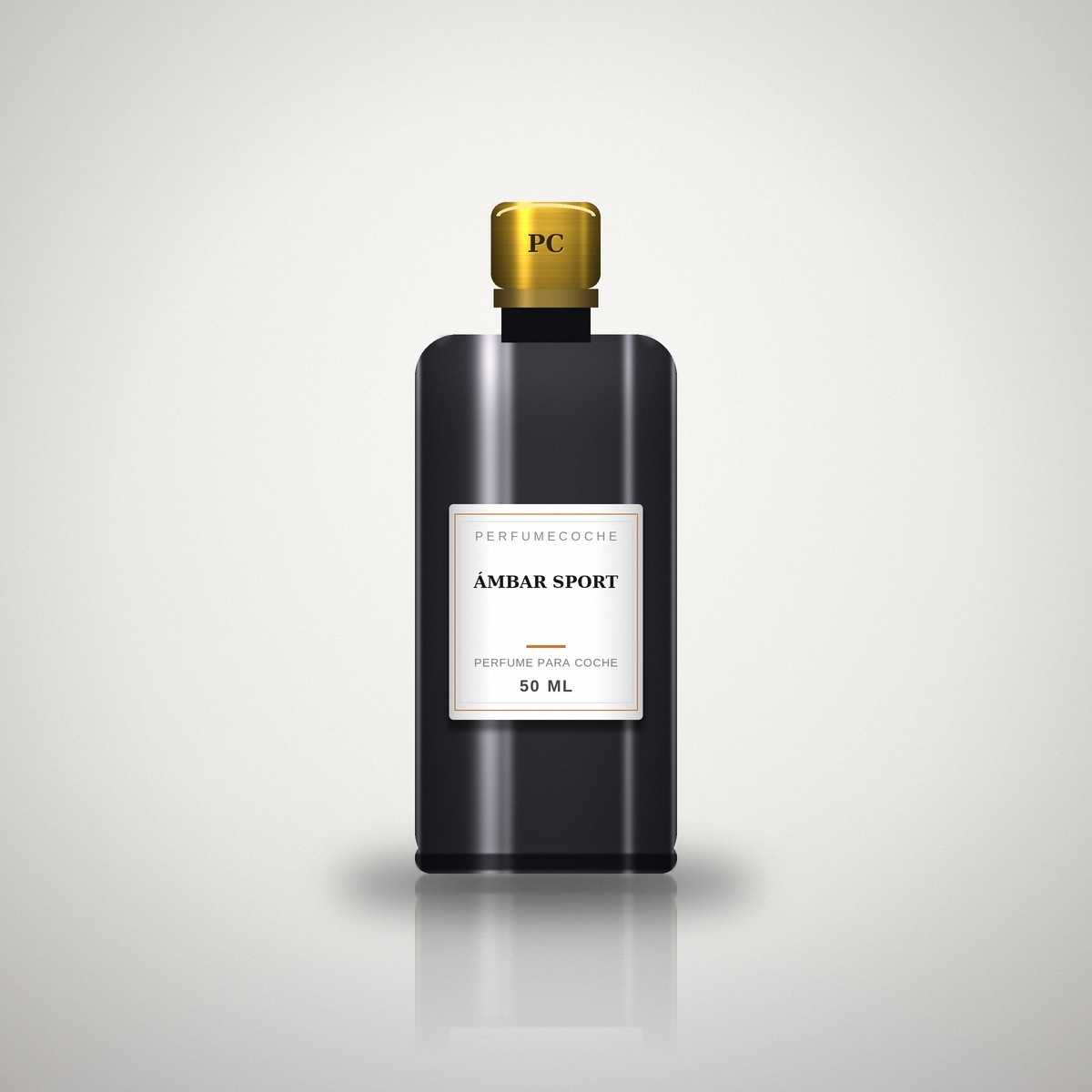 Perfume de coche para hombre Ámbar Sport, fragancia cítrica y ambarada en frasco deportivo